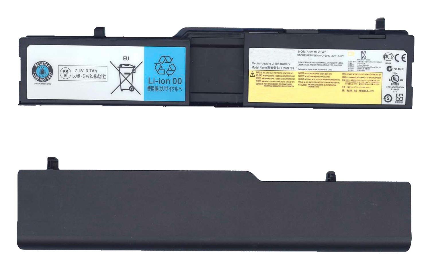Аккумуляторная батарея для ноутбука Lenovo IdeaPad S10-3T (L09M4T09) 7.4V 29Wh черная Original